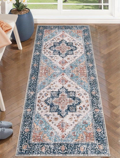 SERISSA 2x5 Washable Non Slip Boho Runner Rug by SERISSAHomeDecorCollection