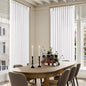 Snow White Pinch Pleat Semi Sheer Linen Curtains W70xL120 1 Panel | Light by Twodrapes