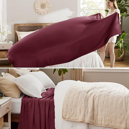 Bedsure GentleSoft 100% Cotton Blanket King Size - Image 4