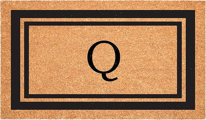 Calloway Mills 152962436Q Black Border 24" x 36" Monogram Doormat by Callowaymills