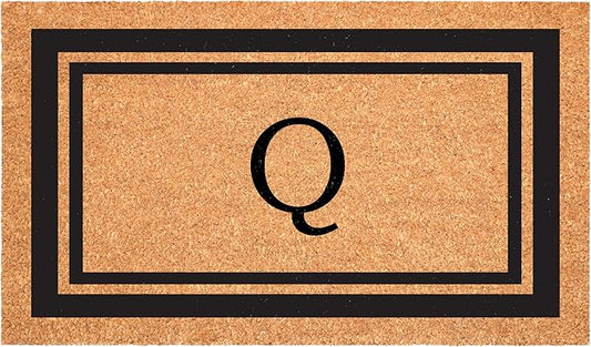 Calloway Mills 152962436Q Black Border 24" x 36" Monogram Doormat by Callowaymills