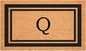 Calloway Mills 152962436Q Black Border 24" x 36" Monogram Doormat by Callowaymills