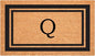 Calloway Mills 152961830Q Black Border 18" x 30" Monogram Doormat by Callowaymills
