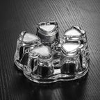 CNGLASS Glass Tea Warmer,Universal Heart Shaped Glass Teapot Wramer