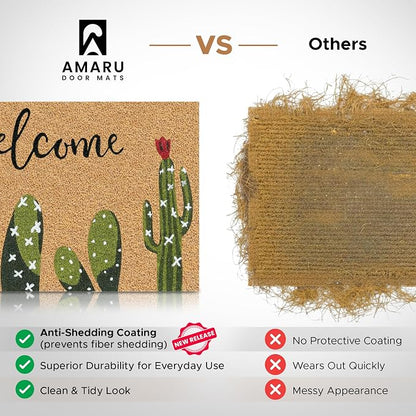 Coir Welcome Mat, 17 x 29 in | 100% Natural Coir, Anti-Shedding, Durable PVC - Image 4