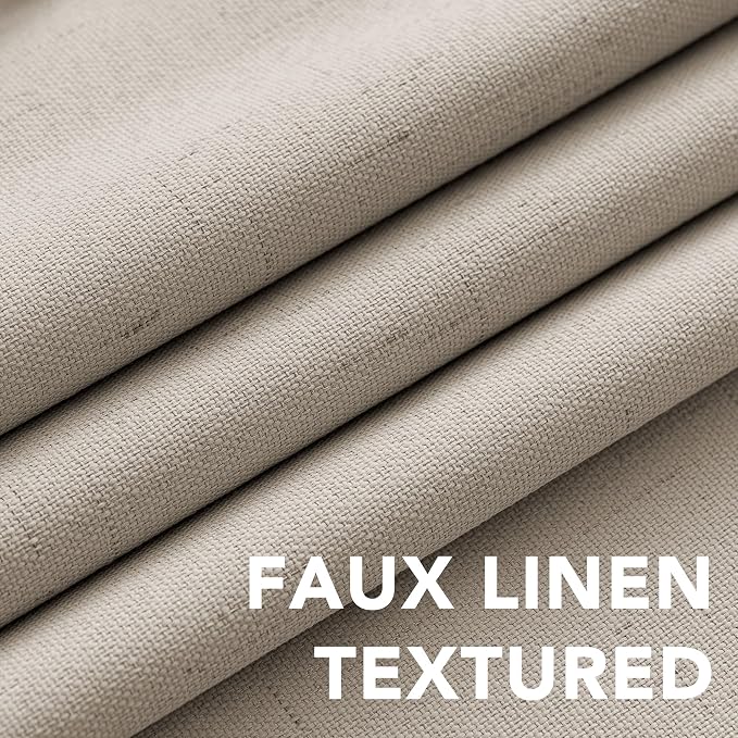 H.VERSAILTEX Blackout Curtains Durable Thick Textured Look 100% Blackout Patio - Image 4