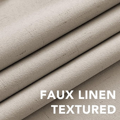 H.VERSAILTEX Blackout Curtains Durable Thick Textured Look 100% Blackout Patio - Image 4