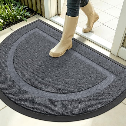 OLANLY Half Circle Front Door Mat Outside 35x23 All-Season Rubber Doormat | by OLANLY