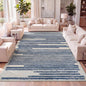 JONATHAN Y Khalil Modern Berber Stripe Cream/Navy Indoor Area Rug, Contemporary by JONATHANY