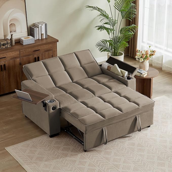Auvsoce 65'' Chaise Lounge Chair Indoor, 3-in-1 Convertible Sofa Bed by Unknown