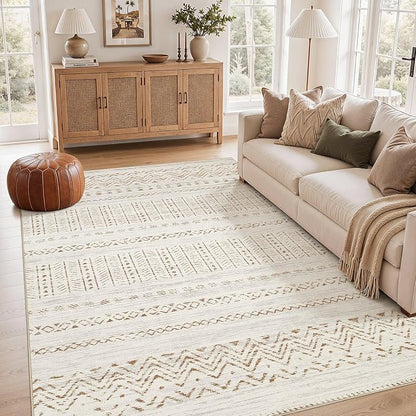cotiled Boho 5x7 Area Rugs for Living Room: Soft Moroccan Washable Rug | Solve by COTILED