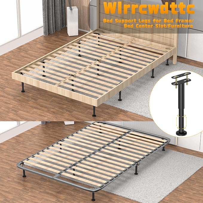 Wlrrcwdttc 4 Pcs Adjustable Height Bed Support Legs 5.9-10.5 inch, Bed Frame - Image 7