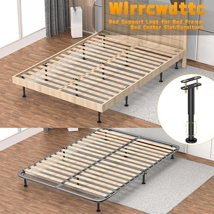Wlrrcwdttc 6 Pcs Adjustable Height Bed Support Legs 7.08-12.6 inch, Bed Frame - Image 7