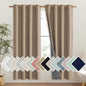 NICETOWN Burlap Vintage Open Linen Weave Flax Thermal Curtains, 100% Blackout by NICETOWN