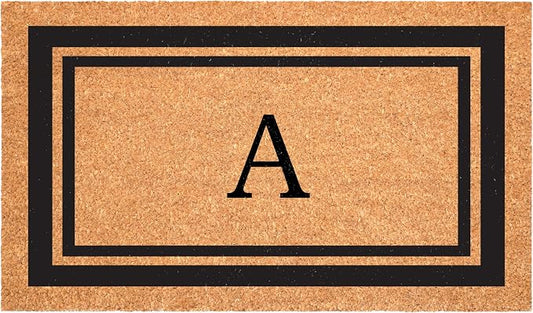 Calloway Mills 152962436A Black Border 24" x 36" Monogram Doormat by Callowaymills