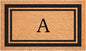 Calloway Mills 152962436A Black Border 24" x 36" Monogram Doormat by Callowaymills