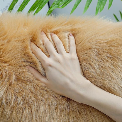 linmopm Faux Fur Sheepskin Rug, 2x3 ft | Shag Fluffy Fuzzy, High-Density Cushion - Image 6