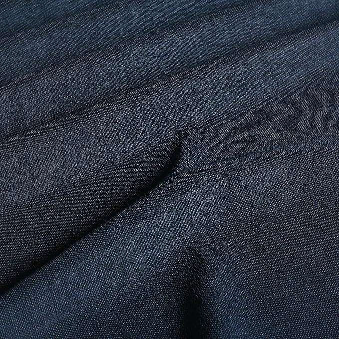 Vision Home Navy Blue Pinch Pleated Full Blackout Curtains Linen Blended Room - Image 6