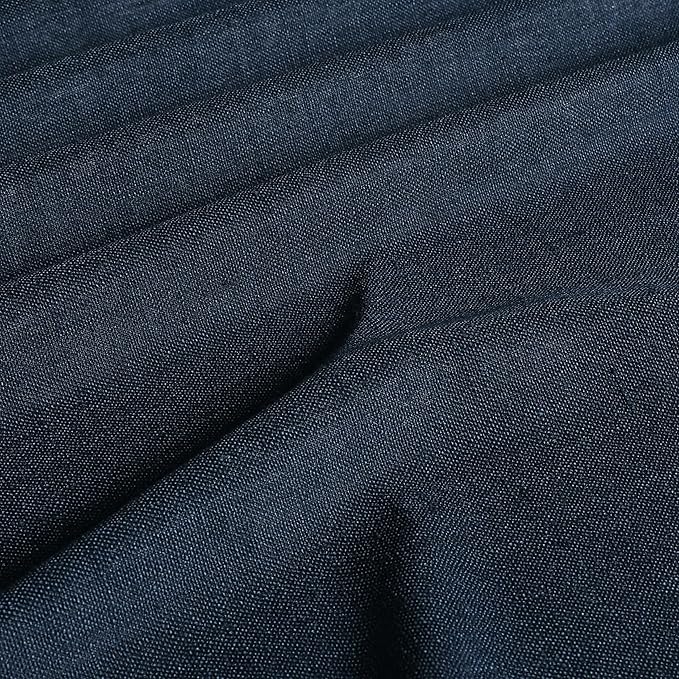 Vision Home Navy Blue Pinch Pleated Full Blackout Curtains Linen Blended Room - Image 5