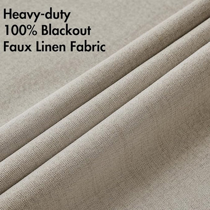 MIULEE 100% Blackout Linen Curtains - Image 5
