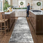 Washable 12ft Kitchen Area Rug: Abstract Entryway Rug Runner Soft Bedroom by HYHAOYUNLAI