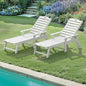 LUE BONA Lounge Chair Outdoor Set of 2, HDPS Chaise Lounge Outdoor by LUEBONA