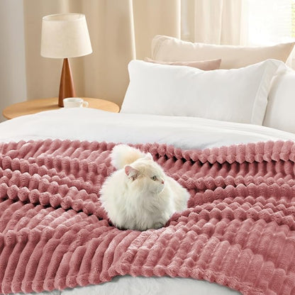 Bedsure Soft Throw Blanket for Couch Decor Gifts Dusty Pink 50"x60" | Birthday - Image 5
