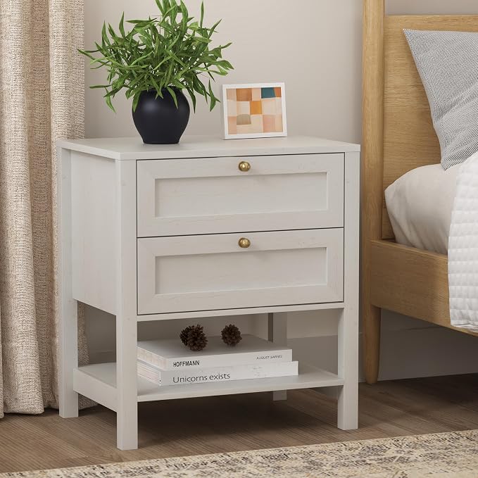 EYYTHUNG Farmhouse Nightstand Set of 2, Wooden Farmhouse Floor Night Stand - Image 6