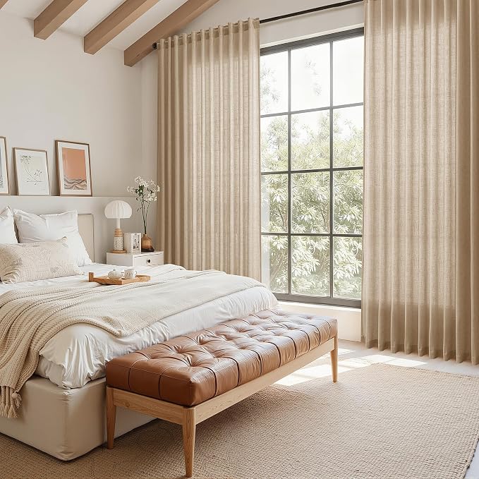 Sand Beige Curtains 102 Inches Long - Image 8
