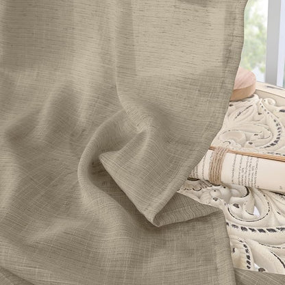 BGment Camel Linen Curtains 48 Inches Long - Image 7