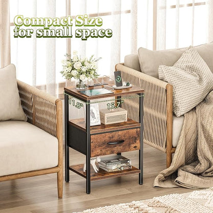 SUPERJARE Nightstand Set of 2, Bed Side Tables - Image 8
