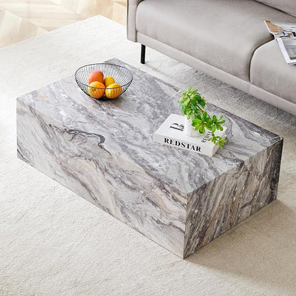39.3'' Wood Coffee Table with Wood Grain, Rectangular Low Tables by KTRolster