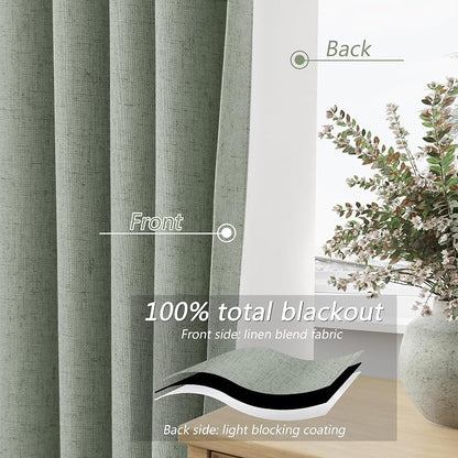 Desert Sage 100% Blackout Curtains 84 Inch Length 2 Panels Set - Image 4