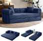 79" Convertible Sofa Bed with Fixed-Shape Frame & Removable Armrests, Modular by SAVENICA