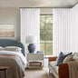 Snow White Pinch Pleat Semi Sheer Linen Curtains W70xL102 1 Panel | Light by Twodrapes