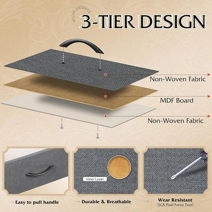 WLIVE 9-Drawer Dresser, Fabric Storage Tower - Image 6