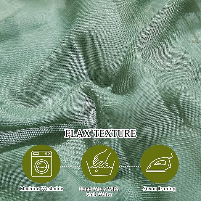 NICETOWN Flax Linen Sheer Curtains 108" Long - Image 4