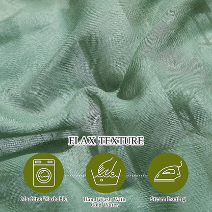 NICETOWN Flax Linen Sheer Curtains 108" Long - Image 4