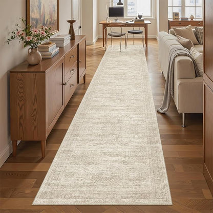 Soalmost Runner Rug 2x10 Washable Non-Slip Hallway Kitchen Runners Beige | by Soalmost