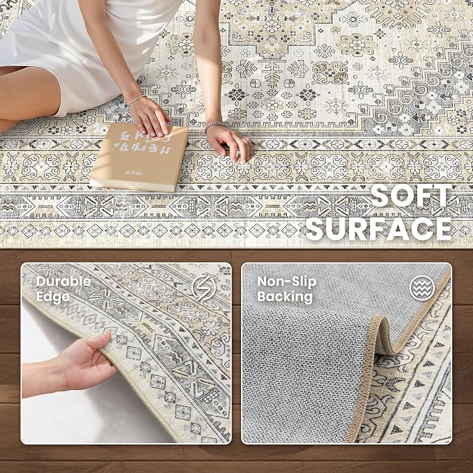 2x3 Rug Non Slip, Small Washable Entryway Rug, Runner - Image 6