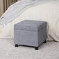 Adeco 17.5 Inch Square Storage Ottoman by Adeco