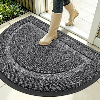 OLANLY Half Circle Front Door Mat Outside 35x23 All-Season Rubber Doormat | by OLANLY