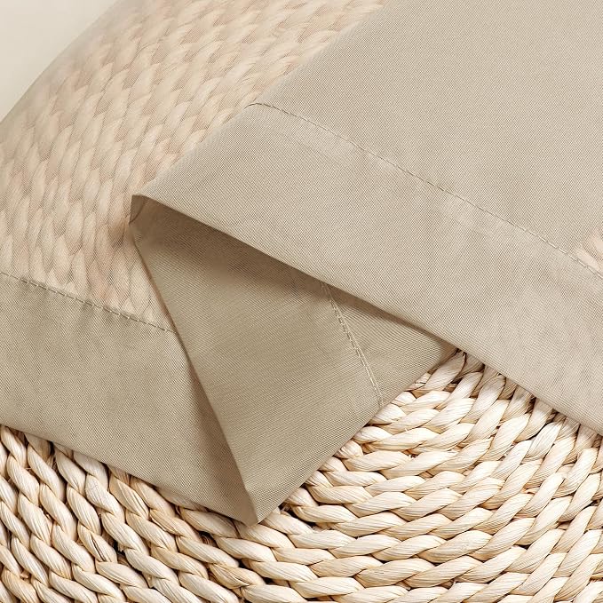 Chyhomenyc Taupe Sheer Curtains 24 Inch Length, Short Window Curtains - Image 9