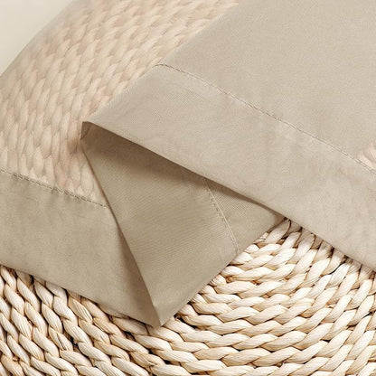 Chyhomenyc Taupe Sheer Valance for Windows, 2 Pack | Light Filtering Voile Soft - Image 4