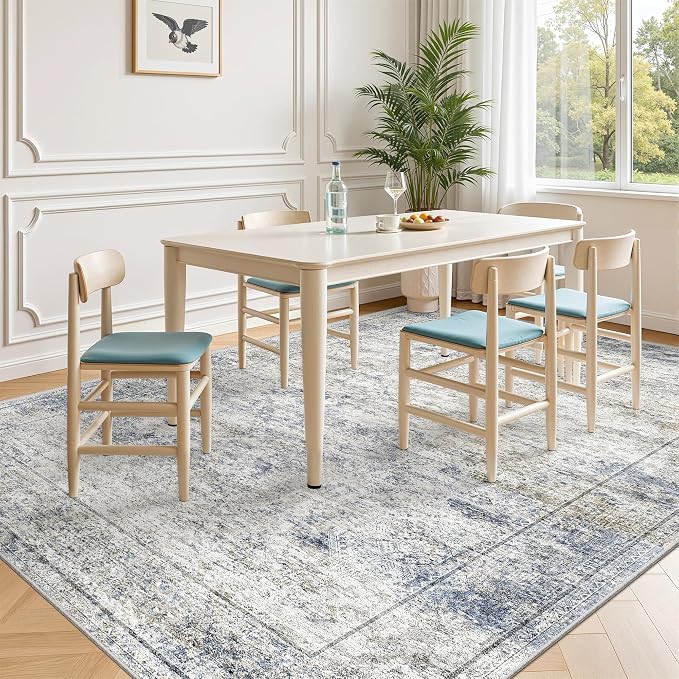 6x9 Area Rugs for Living Room, Large Washable Rug, Dining Room, Low Pile - Image 3