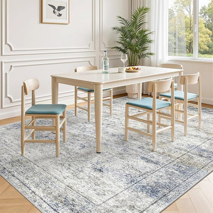 6x9 Area Rugs for Living Room, Large Washable Rug, Dining Room, Low Pile - Image 3