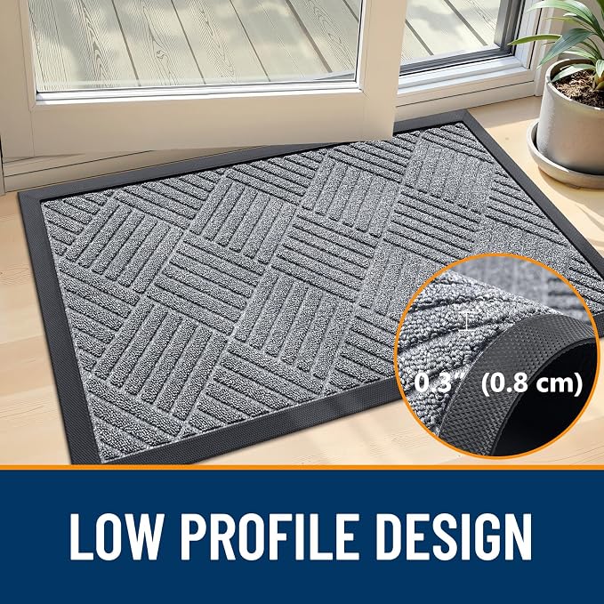 OLANLY Front Door Mat Outside Entrance 47x23, Waterproof Heavy-Duty Doormat | - Image 5
