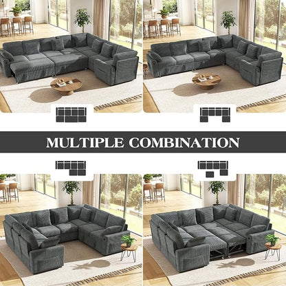 Ihanherry 8-Seater Large Sectional Sofa Bed - Image 8