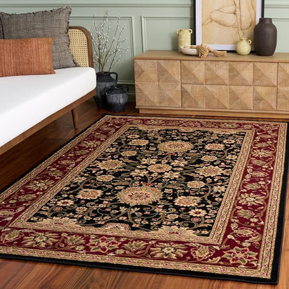 SAFAVIEH Lyndhurst Area Rug 6x8, Traditional Black & Red LNH212G by Unknown