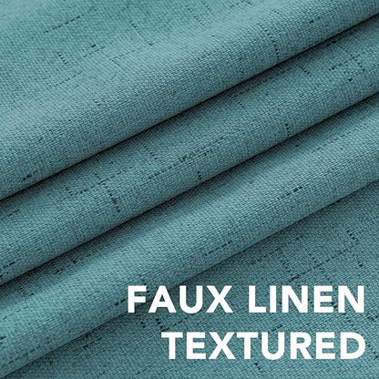 H.VERSAILTEX Linen Blackout Curtains 84 Inches Long 100% Absolutely Blackout - Image 4